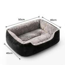 Thickened Plush Pet Bed Sofa - Non-Slip Rectangular Design, Multiple Sizes And Colors, Warm In Winter, Suitable For All Seasons, Soft Filling, Suitable For Small And Medium-Sized Dogs And Cats Sleep, Thickened Warm Square Pet Bed, Soft Plush Cat Bed Dog Bed, Small And Medium-Sized Dogs And Cats Home Sleep Mat, Soft Fluffy Plush Pet Bed, Warm And Comfortable Square Washable Pet Bed, Indoor Pet Sofa Bed, Suitable For Autumn And Winter - Multicolor - View 10
