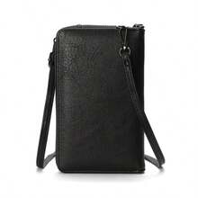 Women's Vertical Wallet Phone Mini Crossbody Bag Multi-Functional Fashion Wallet, Built-In Card Slots And Upright Phone Pocket/Phone Case/Phone Wallet Bag, Designed For Women Small Crossbody Wallet/Handbag/Wallet - Black - View 5