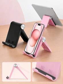 3/2/1pc Foldable Portable Stand, Universal Adjustable Desktop Stand, Lightweight And Portable, Non-Slip And Stable, Suitable For Office, Home, Travel, Study Desk And Back To School And New Year Gifts. Bathroom Decor - Multicolor - View 2