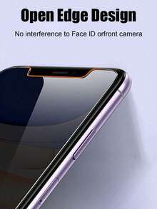 2pcs Non-Full Screen Tempered Glass Privacy Screen Protector, Protects Screen From Peeking, Does Not Affect Dynamic Island Face ID, High Hardness Anti-Scratch, Anti-Drop, Resists Fingerprints And Oil Stains, Compatible With IPhone Ultra/18 Pro Max/18 Pro/18/17e/17 Pro Max/16 Pro Max/15 Pro Max/14 Pro Max/13 Pro Max/12 Pro Max/17 Pro/16 Pro/15 Pro/14 Pro/17 Air/16/15/14/13/12/11 And Other Series. - Black - View 4