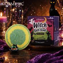 KORMESIC Mainan Kejutan Halloween Bola Garam Mandi 1 Buah Minyak Esensial Bom Mandi Gelembung Berbusa dengan Mainan Misteri Hantu untuk Perawatan Tubuh Spa - Bola garam mandi - View 3