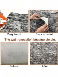 3D Wall Sticker Self-Adhesive Wall Tile Sticker Self-Adhesive Wallpaper Easy To Apply Easy To Remove Easy To Clean Easy To Cut Suitable For Kitchen Living Room Bathroom Hallway Bedroom - 3D Wall Stickers - View 10