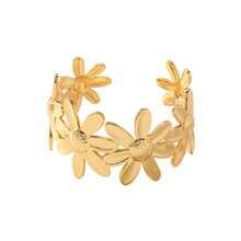 Exaggerated 304 Stainless Steel Open Bracelets For Women With Irregular Geometric Line,Chunky Wave-Shaped Bangles,Suitable For All Occasions As Gifts - AZ-010 - View 4