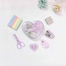 1Set Lovely Heart Pattern Multi‑Functional Stationery Combo Set - Heart-shaped - View 7