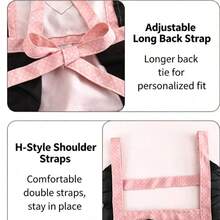 1pc/2pcs Reusable Stylish Canvas Aprons With Freely Adjustable Tightness. Made Of Soft And Wear-Resistant Fabric, They Are Stain-Proof And Breathable For Home Kitchen Cooking. Oil Stains Can Be Wiped Off Easily, Making Cleaning Effortless. - Multicolor - View 5