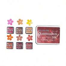 1 Set Mini Water-Based Ink Pad For Stamps, Scrapbooking, Journaling, Card Making, DIY Adult Craft Supplies - Multicolor - View 8