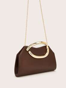Women's Clutch Bag, High-End Handbag, Banquet Wedding Dress Matching Crossbody Clutch - Brown - View 5