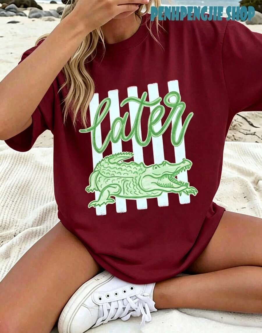 100% Pure CottonT-Cotton Women Clothing Pink Y2k Top For Woman Motif Women Clothes Local Warehouse Items Women's Clothes Mujer Free Shipping Plus - 酒紅色 - 查看 1