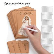 40/20pcs Bridal Dress Guessing Wedding Game Set,Wedding Party Games,DIY Bridal Shower Game Supplies, " The Wedding Dress" Wedding Party Game For Guest Participation,Wedding Decoration,Bridesmaid Proposal Gift,Fun Wedding Decor,Party Creative Supplies - Multicolor - View 12