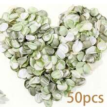 50/100/300/500/1000pcs Silk Rose Petals, Wedding Petals, Green Mixed Artificial Rose Petals, Realistic Petals For Proposal Basket, Aisle, Bride Party Table Decor - Four Colors Of Rat Tail Green - View 9