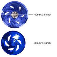 1pc Universal Colorful Rotating CNC Aluminum Alloy Motorcycle Engine Cooling Fan Cover - A - View 3