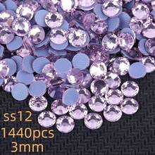 Pink Multi-Size Round Flat Back Glass Crystal Rhinestones, Multi-Color Crystal Gemstones Hot-Fix Beads, DIY Nail Art Glass Rhinestone Decorations, Glitter Nail Stickers Accessories, Suitable For Clothing, Bags, Shoes, Handicrafts - Multicolor - View 7