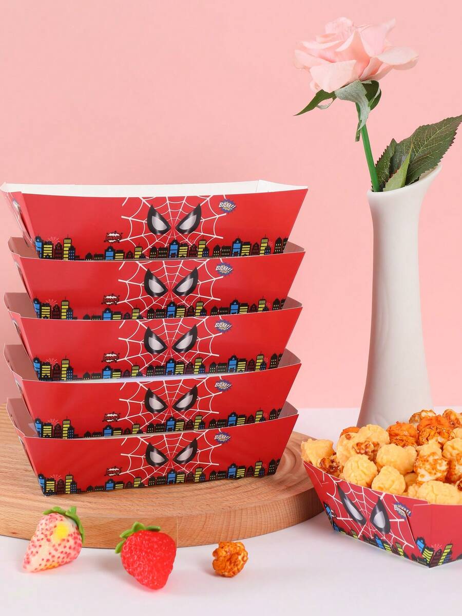 6pcs/12pcs/24pcs Anime Cartoon Theme Party Candy Boxes, Theme Party Gift Boxes, Candy And Cookie Boxes, Party Gift Bags, Party Gift Boxes, Suitable For Birthday Party, Candy And Popcorn Boxes Decoration, Applicable For Back To School Party, Holiday Essential Party Supplies - Multicolor - View 1