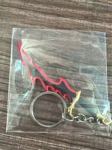 1pc Anime Mini Sword Keychain - Red & Gold Sword Keychain, Perfect Gift For Graduation Season And Other Holidays For Friends And Classmates - Multicolor - View 8