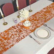 1 Roll Polyester Silver Foil Stamped Table Runner, Solid Color Minimalist Elegant Exquisite, Decorates And Conceals Tabletop Tableware, Wear-Resistant And Durable, Suitable For Wedding, Birthday Party, Celebration, Mother's Day, Father's Day, Independence Day And Other Holiday Atmosphere Decoration, Daily Family Gathering And Dining - View 31