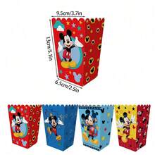 4pcs/12pcs/24pcs Cartoon Theme Party Candy Boxes, Theme Party Gift Boxes, Candy And Cookie Boxes, Party Gift Bags, Party Gift Boxes, Suitable For Birthday Party, Candy And Popcorn Boxes Decoration, Applicable For Back To School Season Party, Essential Holiday Party Supplies - Multicolor - View 5