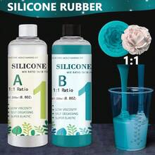 Silikon Cair Ungu 17,6oz, Kit Pembuatan Cetakan RTV 2 Bagian, Silikon Tuang untuk Cetakan Resin, Perhiasan, Lilin, dan Sabun DIY - A - View 3