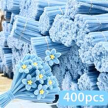 400 Pipe Cleaners& Video Tutorial - Ultimate Chenille Stem Craft Kit | DIY Bundle For Flowers & Creative Projects, Perfect For Parties, DIY Activities,Handmade Craft Gift For Valentine's Day, Christmas - Solid Color - View 18
