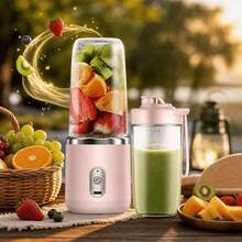 Gelas Juicer Portabel Nirkabel Kapasitas 400ml, Desain Tutup Ganda, Pisau Baja Tahan Karat 21000RPM, Sensor Keamanan Mati Otomatis, Mulai Sekali Sentuh, Material Berkualitas, Pengisian Daya USB, Cocok untuk Gym, Kantor, Aktivitas Luar Ruangan, dan Minuman Jus Segar Sehari-hari - MultiWarna - View 9