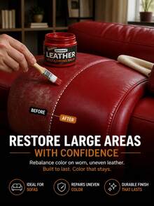 Leather Color Touch-Up Paste, Leather Repair & Refurbishing Cream, Scratch & Fading Repair Agent For Shoes, Sofa, Car Seats, Handbags - Liquid - View 2