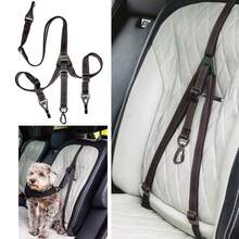 1pc Dog Car Seat Tether, Pet Dog Car Seat Safety Belt, 3-Point Safety Harness For Dogs In Car, Dog Car Seat Tether, Dog Car Seat Buckle, Dog Car Seat Rope Christmas Gift - Multicolor - View 1