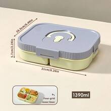 Bento Box Adult, Microwaveable Leak-Proof Lunch Box, Divided Small Lunch Containers With Lids, PP Fruit Containers For Lunch Box, Salad Container For Lunch, Flat Compartment Food Storage Box With Handle For School Student - Multicolor - View 14