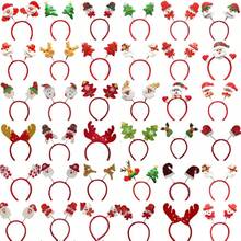 1/5 Piece Classic Christmas Headband - Holiday Party Accessory With Santa, Reindeer, Christmas Tree Design - Durable Plastic Construction, Non-Electric, Feather-Free Seasonal Headband - Headband - View 8