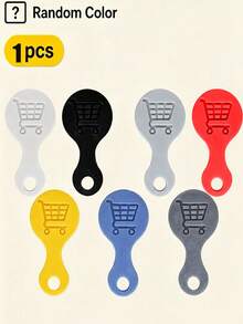 1/3/5/10pcs Random Color Shopping Cart Keychain, Creative Party Favor Pendant, Portable Practical Anti-Loss Shopping Cart Token/Coin Key Ring - Multiple Styles - View 9