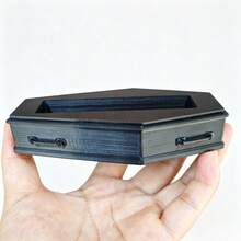 1pc Black Gothic Coffin Shaped Business Card Holder, Desktop Card Display Stand, Large Capacity Office Organizer, Suitable For Office, Desk Decor - Multiple Styles - View 10