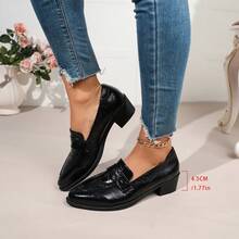 British Style Loafers Women 2026 New Spring French Flat Shoes Pointed Toe Pumps Spring Autumn - Black - View 2