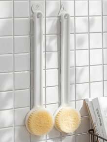 Long Handle Soft Bristle Bath Brush, Exfoliating Massage Brush, Unisex Body Cleaning Brush, Ergonomic Extended Handle, Suitable For Cleaning Back And Arms, Designed For People Who Care About Skin Cleansing, Bath Accessory, Christmas Gift - Multicolor - View 5