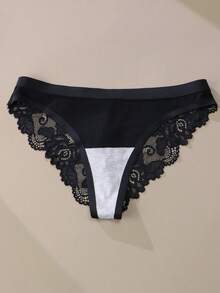 3件組女款性感蕾絲與絲綢內褲內衣 - 彩色 - 查看 9
