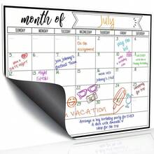 1pc Erasable Magnetic Refrigerator Calendar Whiteboard, Suitable For Monthly Planner, Kitchen Chore List, To-Do List, School Supplies, Back To School, No Residue, White Surface, Easy To Clean, Reusable - 1pc Message Board (S) - View 2