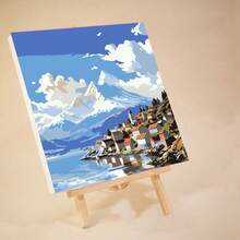Adult Digital Oil Painting, Acrylic Paint, Easy Adult Digital Oil Painting, Suitable For Beginners, DIY Digital Oil Painting, Can Be Used As Gifts Or Home Wall Decor, Size: 20 Inches Wide X 20 Inches Long / 30 Inches Wide X 30 Inches Long - Blue - View 10