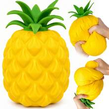 1pc Extra Large Pineapple Stress Relief Toy, Fun Sensory Pressure Relief Gift, Slow Rebound Desktop Decor, Holiday Gift, Cute Fun Gift, Birthday Gift, Easter Gift, Halloween Gift, Christmas Gift, Cheese Squeeze Toy, Fidget Toy, Random Style - Multicolor - View 5