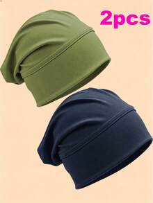 CONFLASS Women's Soft Milk Silk Sleep Hair Bonnet, Elastic Stretchable Breathable Night Hair Cap, Protects Curly And Natural Hair, Solid Color Satin Hair Cover - Multicolor - View 17