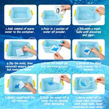 DIY Magic Water Kit - Multicolor Changing Glue And 3D Ocean Creature Resin Molds, For Creating Aquatic Fantasy World, Soft Fidget Toy, Suitable For Young Children - Multicolor - View 3