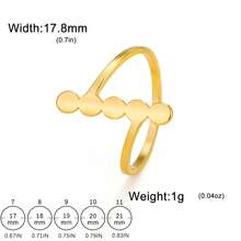TEAMER 1 chiếc nhẫn ngón tay kỷ niệm thiết kế hình học unisex, thép không gỉ tối giản họa tiết chấm bi dọc, quà tặng thời trang - loạt thời trang - Xem 18