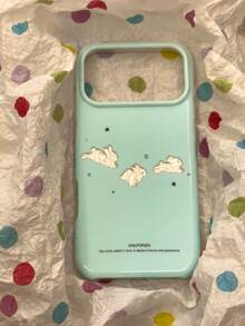 Ins Korean Style Minimalist Laser Rabbit Protective Case Compatible With Iphone 17 Pro Max/16 Pro/15, Personalized Women's Anti-Drop Girly Phone Cover - Green - View 3