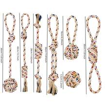 Multi-Piece Camouflage Dog Chew Rope Knot Toys, Durable Training Interactive Dog Rope Toys, Suitable For Dogs Of All Sizes To Play And Interact. Multi-Functional Teething Rope, Indoor And Outdoor Training And Teeth Cleaning Dog Toys/Dog Stuff - Multicolor - View 3