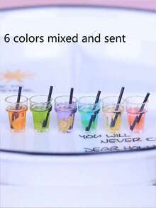 20pcs Realistic Resin Mini Iced Tea Cups, Cartoon Beverage Bottles, Food And Toy DIY Material Accessories, Small Decorations (Random) - Multicolor - View 5