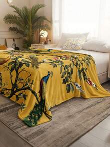 1pc 2D Ditsy Floral Pattern Soft & Comfortable Blanket, Outdoor Camping Leisure Blanket, Multi-Purpose Throw Blanket For Sofa, Bed And More, Suitable For Home, Picnic, Travel, All Seasons Comfort, Gift Blanket For Family And Friends - Multicolor - View 5