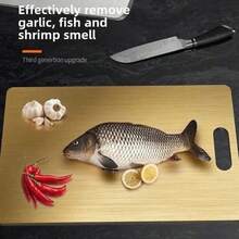 3pcs Titanium Cutting Board, Titanium Kitchen Cutting Board, 304 Stainless Steel Cutting Board, Suitable For Meat, Fruits And Vegetables - Multicolor - View 6
