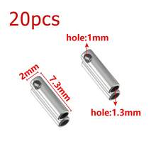 20Pcs Stainless Steel Leather Cord Chain Clasp Connectors, Leather Cord Pendant Connectors For DIY Necklace, Bracelet, Handmade Jewelry Accessories - DIY Accessories - View 15
