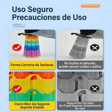 Banco Plegable Retráctil Taburete Telescópico Portátil 180kg - Naranja - Ver 10