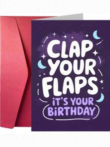 OBOVAY 1pc "Funny 'Flapping Wings' Birthday Card", Suitable For Birthday Celebration Party Gift, Creative Gift - A - View 1