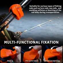 10pcs Quick-Install Portable Fishing Rod Storage Clips, Easy Installation, Compatible With 2-Section Freshwater Fishing Rods, Secure Grip On Handle Without Slipping, Anti-Tangle Rod Storage, Portable Fishing Gear Organizer Accessory For Outdoor Fishing - A - View 8