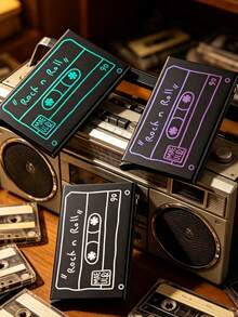 Dompet Kartu Pop-Up Desain Kaset Vintage, Dompet Kartu Pop-Up Portabel Tahan Gores, Hadiah Serbaguna untuk Pecinta Musik, Kembali ke Sekolah - MultiWarna - View 7
