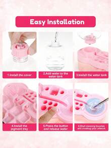 Paint Brush Rinser, Multifunctional Paint Brush Cleaner Art Supplies With Washing Bucket,Painting Water Dispenser Water Cycle Rinser For Acrylic And Water-Based Paint Cleaning Tools - Regular Model - View 5