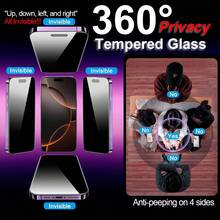 ZYONS 2pcs 360° Privacy Screen Protector Compatible With Iphone, Anti-Peeping Anti-Fingerprint Anti-Drop Tempered Glass, Full Privacy Protection, Four-Side Privacy Protection, Compatible With IPhone 18 Pro Max, 18 Pro, Ultra, Fold, 17 Pro Max, 17 Air, 16 Pro Max, 16 Pro, 16 Plus, 16, 16E, 15 Pro Max, 14 Pro Max, 13, 12, 11, XS Max, XR, X Series Phone Cases, Screen Protector [360° Anti-Peeping Privacy] - 2 Pieces - View 4